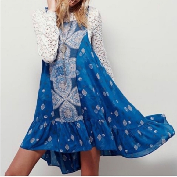Free People Intimatly into you Sleep Printed Dress size S.P - Picture 1 of 14